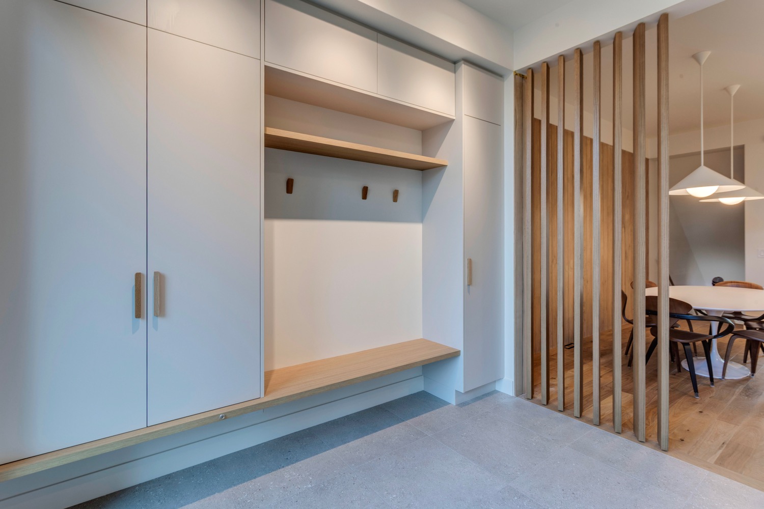 Mudroom in the Aspen in Strathearn with homes for sale by Holland and Associates Real Estate in Edmonton.